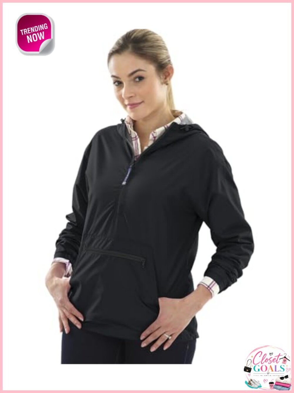 Women's Chatham Wind Water Resistant Hooded Anorak Pullover Jacket